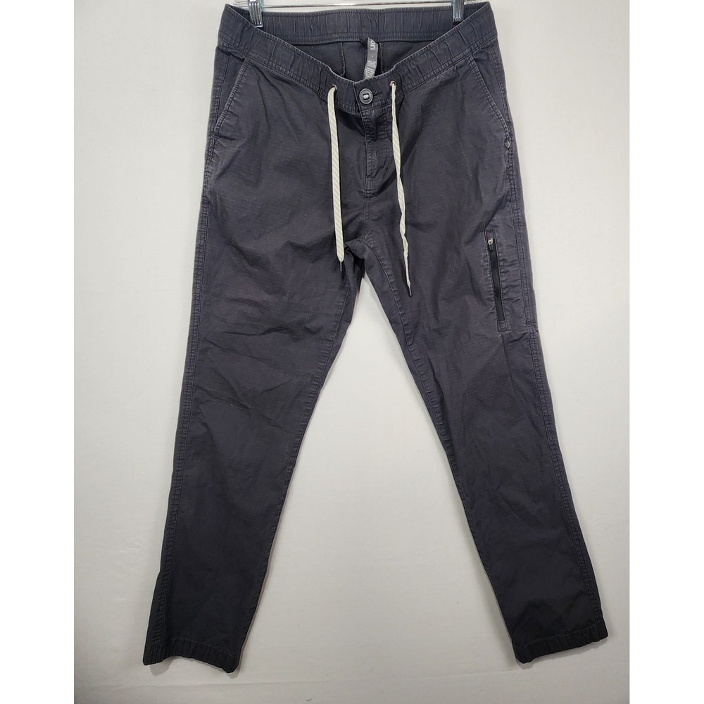 Vuori‎ Ripstop Pants Mens Large Gray Jogger Drawstring Casual Athletic Organic